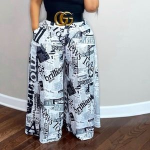 Newspaper Wide Leg Pants